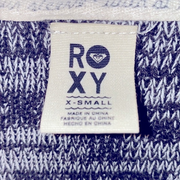 Roxy Blue Striped open sweater Sweater, XS - Picture 2 of 2